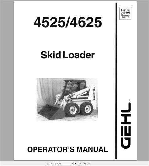 gehl skid steer 4625sx operators book|4625sx gehl skid steer value.